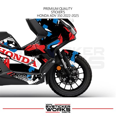 Honda ADV350 Kaplama Motosiklet Sticker Design Etiket Modeli V3