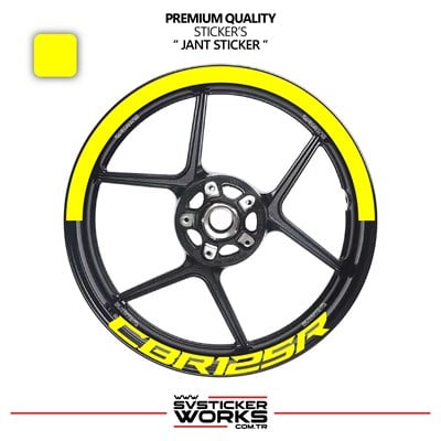 Honda Cbr 125 R Jant Şeridi – Yarım Jant Kaplama & Cbr 125 R Yazı Sticker Seti