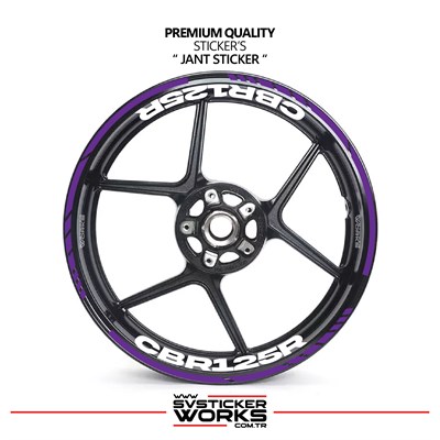 Honda CBR 125R Jant Sticker İç Dış CBR125R Yazılı Etiket Sticker Modeli