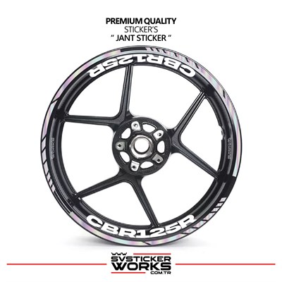 Honda CBR 125R Jant Sticker İç Dış CBR125R Yazılı Etiket Sticker Modeli