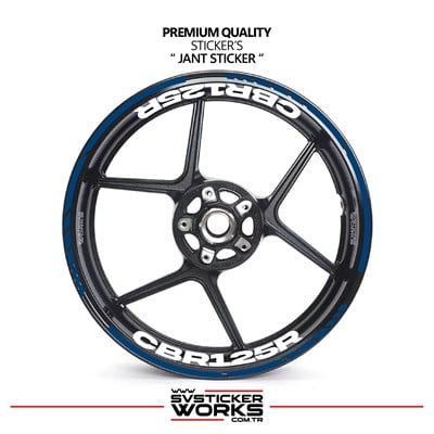 Honda CBR 125R Jant Sticker İç Dış CBR125R Yazılı Etiket Sticker Modeli
