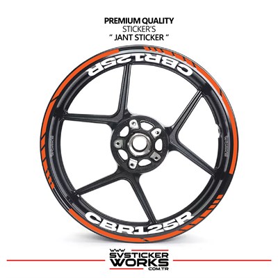 Honda CBR 125R Jant Sticker İç Dış CBR125R Yazılı Etiket Sticker Modeli