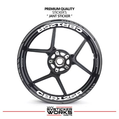 Honda CBR 125R Jant Sticker İç Dış CBR125R Yazılı Etiket Sticker Modeli