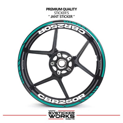 Honda CBR 250R Jant Sticker İç Dış CBR125R Yazılı Etiket Sticker Modeli
