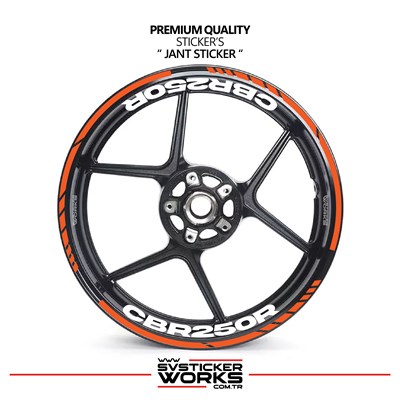 Honda CBR 250R Jant Sticker İç Dış CBR125R Yazılı Etiket Sticker Modeli