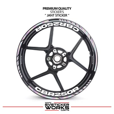 Honda CBR 250R Jant Sticker İç Dış CBR125R Yazılı Etiket Sticker Modeli