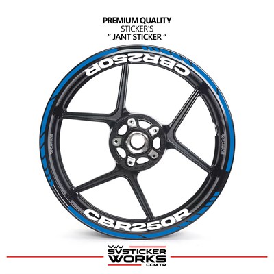 Honda CBR 250R Jant Sticker İç Dış CBR125R Yazılı Etiket Sticker Modeli