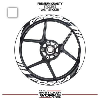 HONDA FORZA Geniş Jant Kaplama Sticker Etiket Modeli 16lı Set Sticker Yüksek Kalite