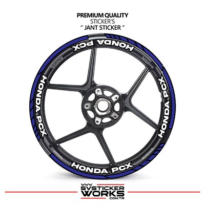 Honda PCX Jant Şeridi Ve Jant İçi 16 Yazılı Sticker Etiket Modeli PCX Uyumlu Aksesuar Sticker