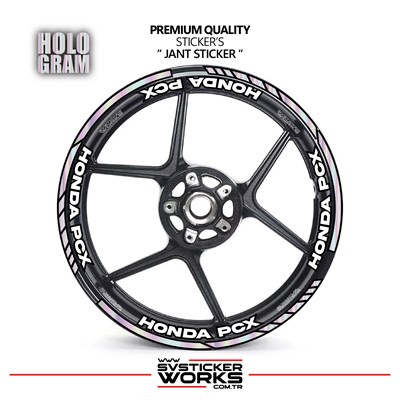 Honda PCX Jant Şeridi Ve Jant İçi 16 Yazılı Sticker Etiket Modeli PCX Uyumlu Aksesuar Sticker