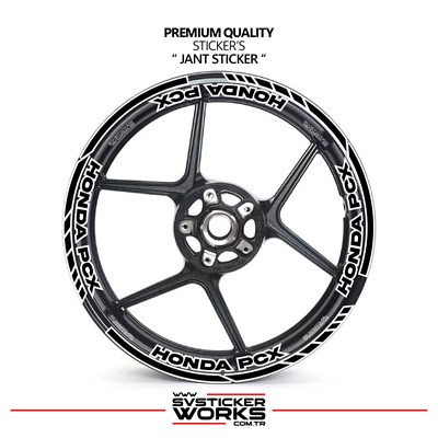Honda PCX Jant Şeridi Ve Jant İçi 16 Yazılı Sticker Etiket Modeli PCX Uyumlu Aksesuar Sticker
