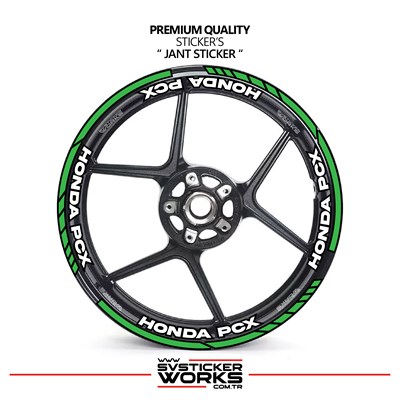 Honda PCX Jant Şeridi Ve Jant İçi 16 Yazılı Sticker Etiket Modeli PCX Uyumlu Aksesuar Sticker