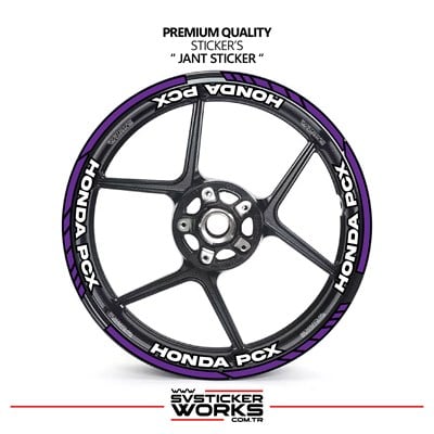 Honda PCX Jant Şeridi Ve Jant İçi 16 Yazılı Sticker Etiket Modeli PCX Uyumlu Aksesuar Sticker