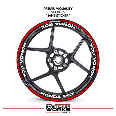 Honda PCX Jant Şeridi Ve Jant İçi 16 Yazılı Sticker Etiket Modeli PCX Uyumlu Aksesuar Sticker