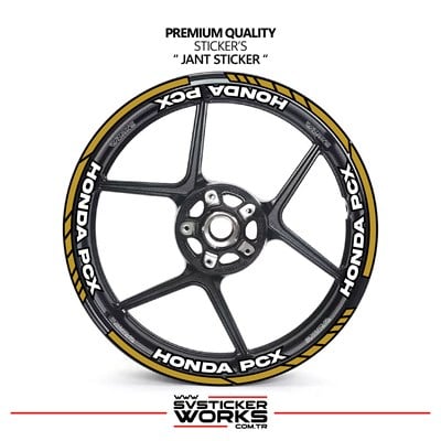Honda PCX Jant Şeridi Ve Jant İçi 16 Yazılı Sticker Etiket Modeli PCX Uyumlu Aksesuar Sticker