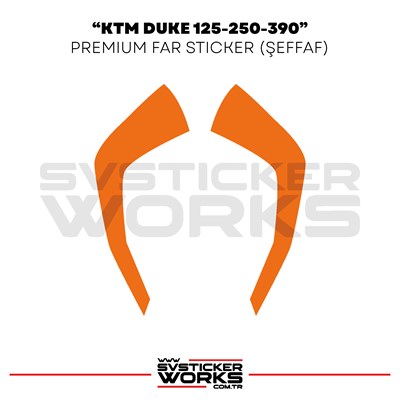 KTM DUKE 125-250-390 Far Sticker Turuncu