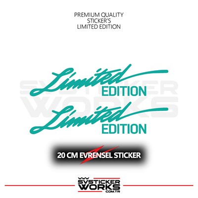 	Limited Edition Sticker Evrensel Tüm Yüzeyler Uyumlu 20 CM 2 Adet