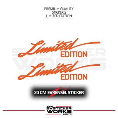 	Limited Edition Sticker Evrensel Tüm Yüzeyler Uyumlu 20 CM 2 Adet