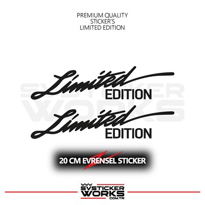 	Limited Edition Sticker Evrensel Tüm Yüzeyler Uyumlu 20 CM 2 Adet