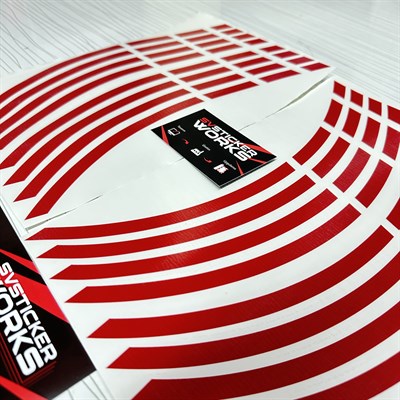 Motosiklet Jant Sticker Seti 17 inch Uyumlu 16Lı Set