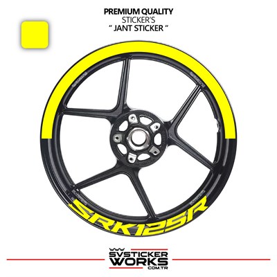 RKS SRK125 R Jant Şeridi – Yarım Jant Kaplama & SRK125 R Yazı Sticker Seti