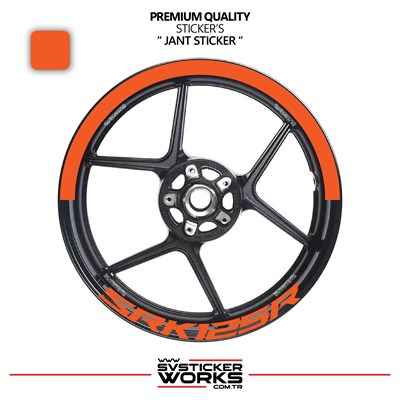 RKS SRK125 R Jant Şeridi – Yarım Jant Kaplama & SRK125 R Yazı Sticker Seti