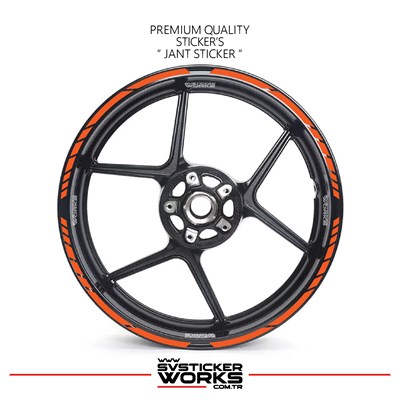 TÜM MOTOSİKELTLER UYUMLU 17 İNCH JANT STİCKER SETİ