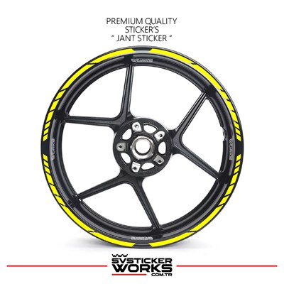 TÜM MOTOSİKELTLER UYUMLU 17 İNCH JANT STİCKER SETİ