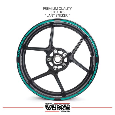 TÜM MOTOSİKELTLER UYUMLU 17 İNCH JANT STİCKER SETİ