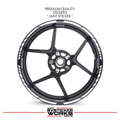 TÜM MOTOSİKELTLER UYUMLU 17 İNCH JANT STİCKER SETİ