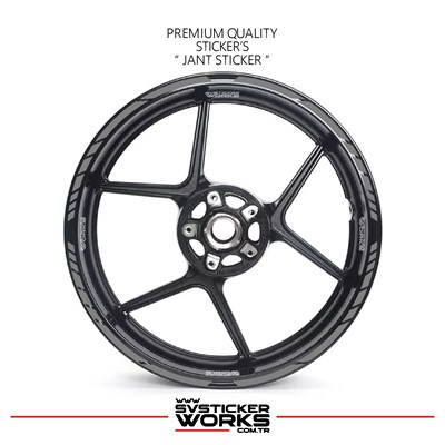 TÜM MOTOSİKELTLER UYUMLU 17 İNCH JANT STİCKER SETİ