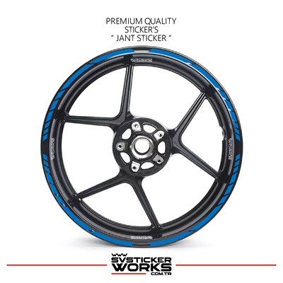 TÜM MOTOSİKELTLER UYUMLU 17 İNCH JANT STİCKER SETİ