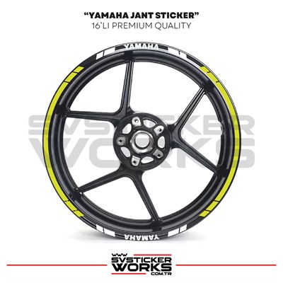Yamaha Jant Sticker Seti Yüksek Kalite 16Lı Jant Set Yamaha Uyumlu 