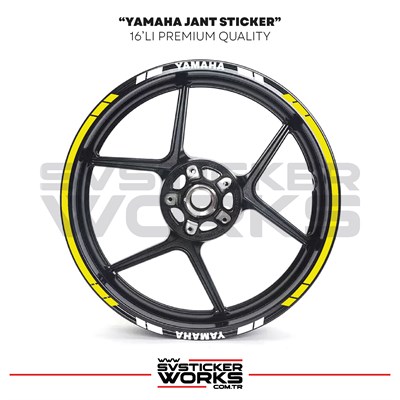Yamaha Jant Sticker Seti Yüksek Kalite 16Lı Jant Set Yamaha Uyumlu 