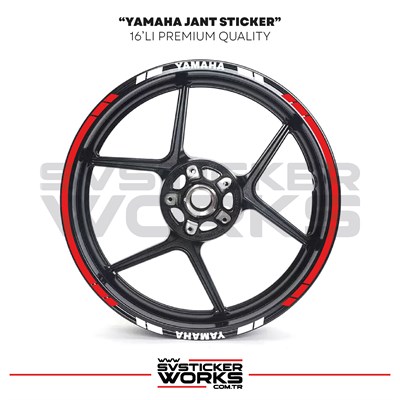 Yamaha Jant Sticker Seti Yüksek Kalite 16Lı Jant Set Yamaha Uyumlu 