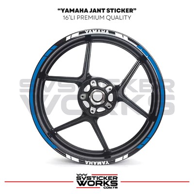 Yamaha Jant Sticker Seti Yüksek Kalite 16Lı Jant Set Yamaha Uyumlu 