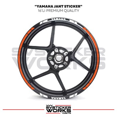 Yamaha Jant Sticker Seti Yüksek Kalite 16Lı Jant Set Yamaha Uyumlu 