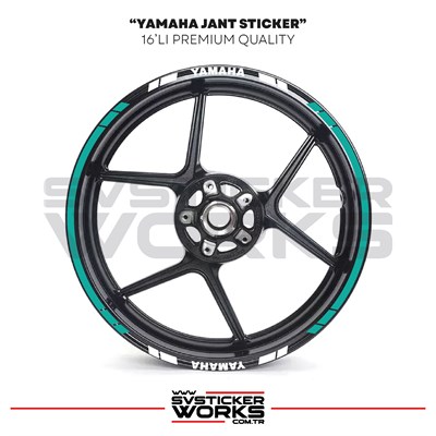 Yamaha Jant Sticker Seti Yüksek Kalite 16Lı Jant Set Yamaha Uyumlu 