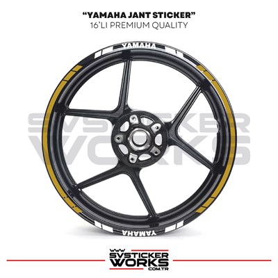 Yamaha Jant Sticker Seti Yüksek Kalite 16Lı Jant Set Yamaha Uyumlu 