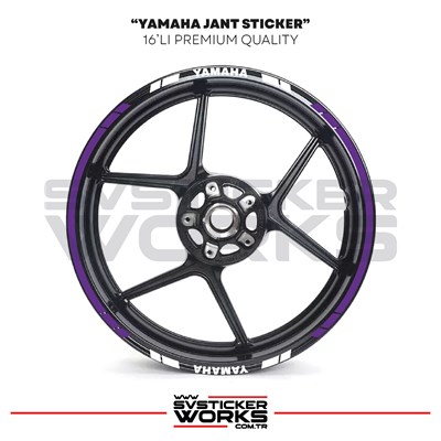 Yamaha Jant Sticker Seti Yüksek Kalite 16Lı Jant Set Yamaha Uyumlu 