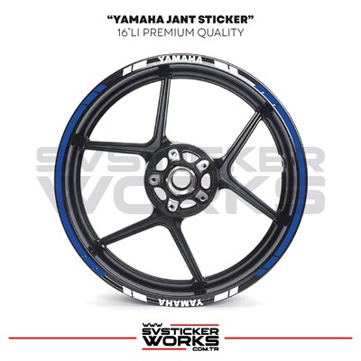 Yamaha Jant Sticker Seti Yüksek Kalite 16Lı Jant Set Yamaha Uyumlu 