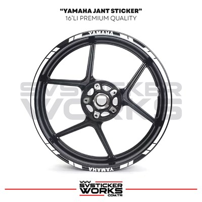 Yamaha Jant Sticker Seti Yüksek Kalite 16Lı Jant Set Yamaha Uyumlu 