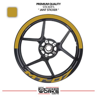 Yamaha Mt-07 Jant Şeridi – Yarım Jant Kaplama & Mt-07 Yazı Sticker Seti