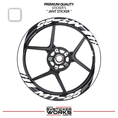 Yamaha MT-25 Geniş Jant Kaplama Sticker Etiket Modeli 16lı Set Sticker Yüksek Kalite