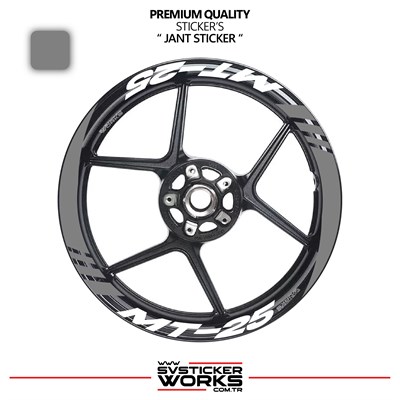 Yamaha MT-25 Geniş Jant Kaplama Sticker Etiket Modeli 16lı Set Sticker Yüksek Kalite