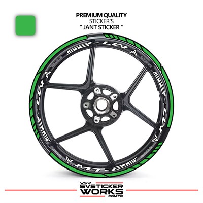 Yamaha MT-25 Jant Sticker Ve İç Yazı Basklı Etiket Sticker Modeli Premium Kalite