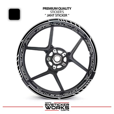 Yamaha MT-25 Jant Sticker Ve İç Yazı Basklı Etiket Sticker Modeli Premium Kalite