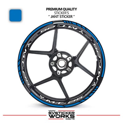 Yamaha MT-25 Jant Sticker Ve İç Yazı Basklı Etiket Sticker Modeli Premium Kalite