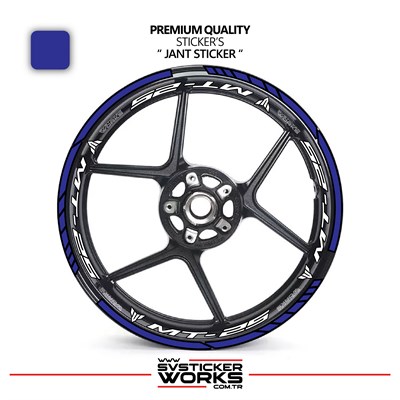 Yamaha MT-25 Jant Sticker Ve İç Yazı Basklı Etiket Sticker Modeli Premium Kalite
