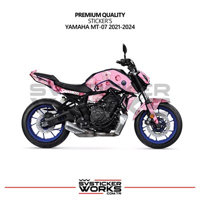 Yamaha MT07 2021-2024 Kaplama Sticker Sakura Motor Kaplama Modeli Hazır Kit Yüksek Kalite